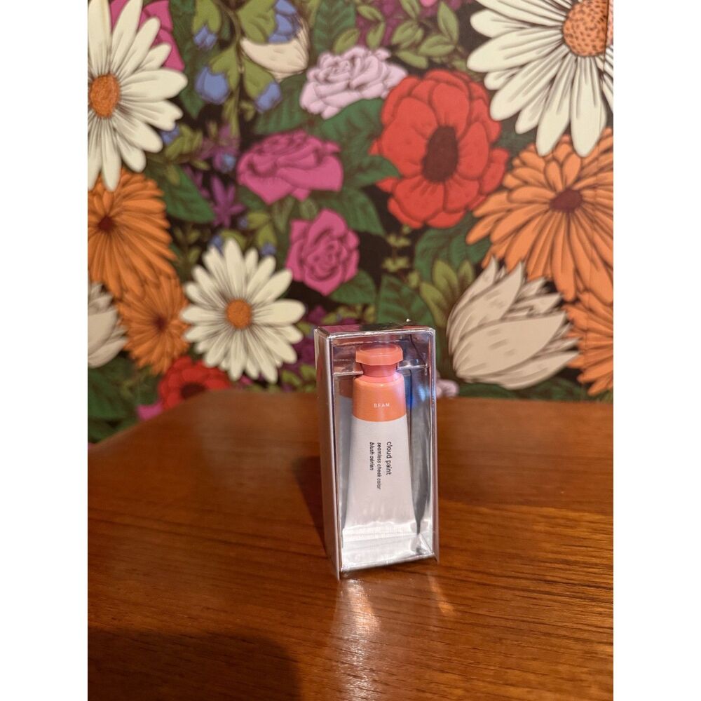 Glossier Cloud Paint Cream Blush Beam Peach Coral Seamless Cheek Color